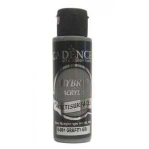 Pintura Acrílica Multisuperficie Hybrid Cadence Gris Graffiti Ref. H081, 70ml